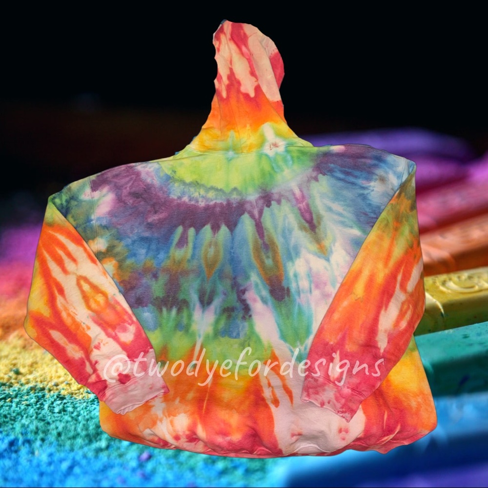 Handmade ice tie dye hoodie